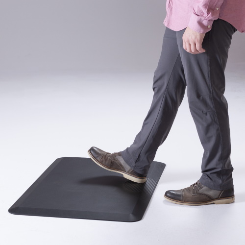 Photograph of the Safco Large Movable Anti-Fatigue Mat 24&quot; x 36&quot;, Black  - 2111BL