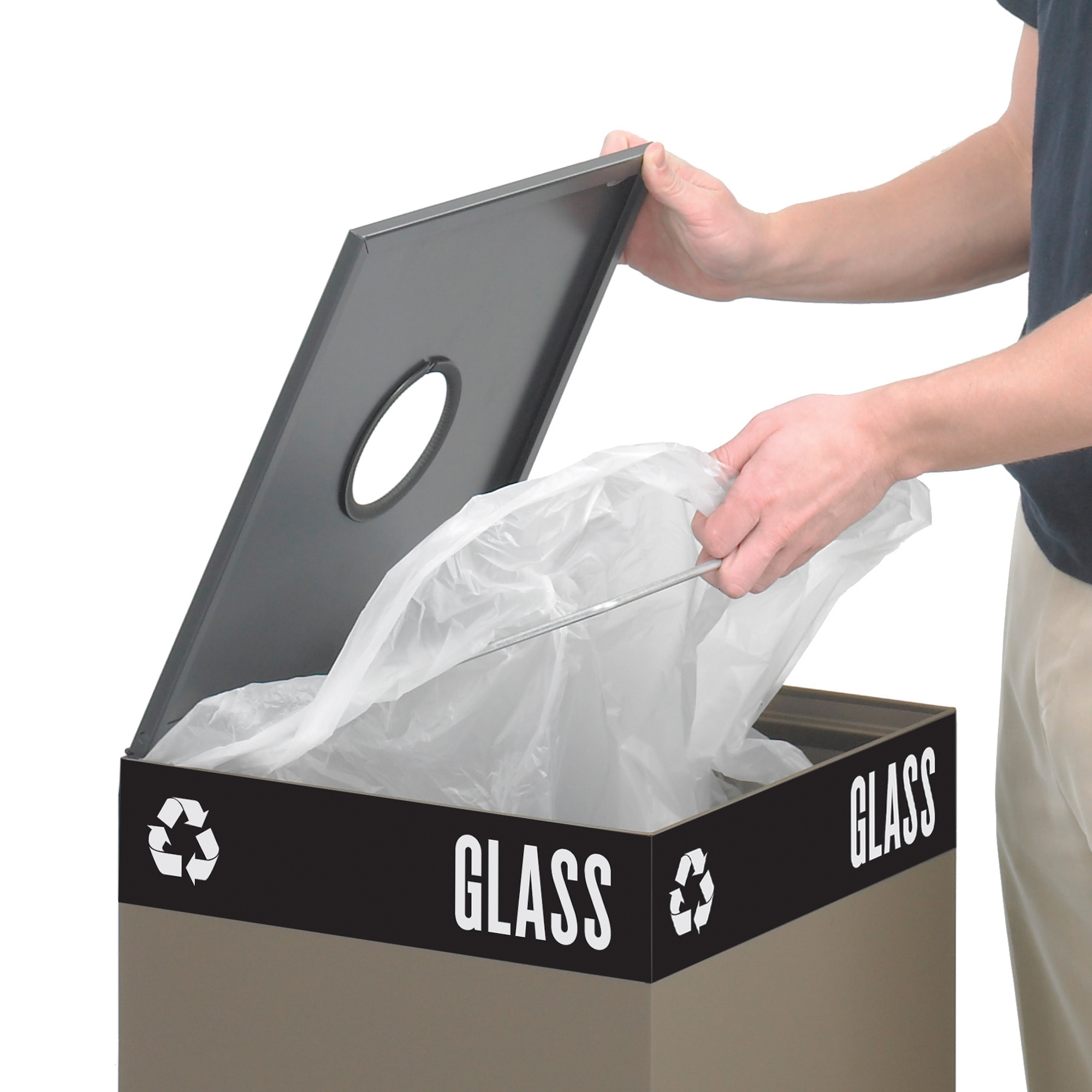  Safco Public Base, 31-Gallon - (2 Colors Available)