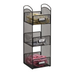 Safco Onyx Tower Break Room Organizer, Black - 3290BL ET11403