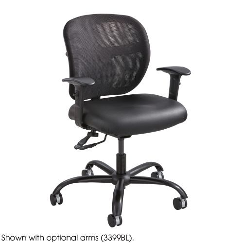 Photograph of Safco Vue Intensive Use Mesh Task Chair, Black Vinyl - 3397BV