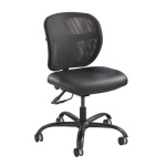 Safco Vue Intensive Use Mesh Task Chair, Black Vinyl - 3397BV ET11409