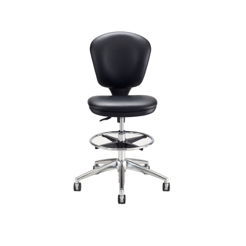 Photograph of Safco Metro Extended-Height Chair, Black Vinyl - 3442BV