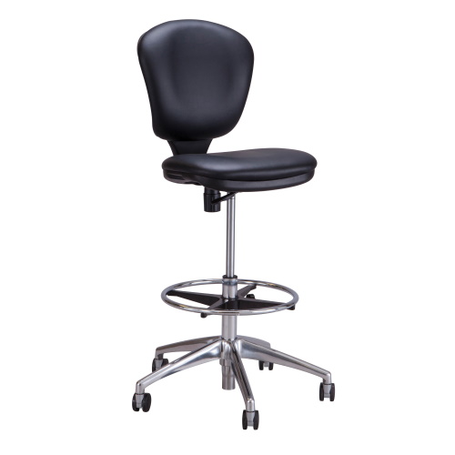 Safco Metro Extended-Height Chair, Black Vinyl - 3442BV