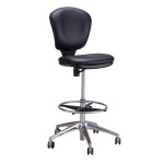 Safco Metro Extended-Height Chair, Black Vinyl - 3442BV ET11411