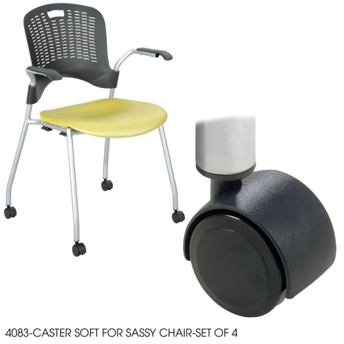 Photograph of Safco Soft Caster for Sassy Chair-Set of 4, Black - 4083BL