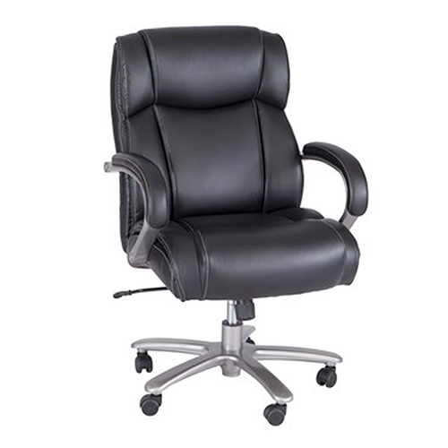  Safco Big &amp; Tall Mid-Back Chairs, 400 lb. Capacity, Black - 3503BL