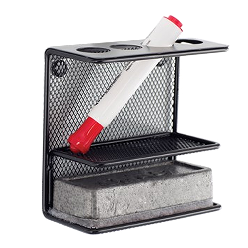 Photograph of Safco Onyx Mesh Marker Holder with Shelf, Black - 3611BL
