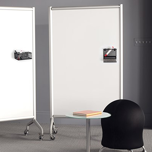 Photograph of Safco Onyx Mesh Marker Holder with Shelf, Black - 3611BL
