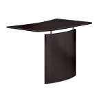 Safco Medina Curved Desk Bridge, Left, Mocha - MNBDGLLDC ET11749