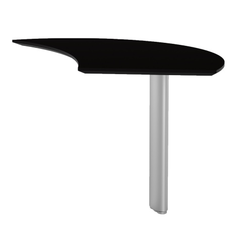  Safco Medina Curved Desk Extension, Right, Gray Steel - MNEXTRLGS