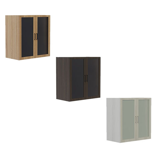  Safco Mirella Glass Cabinet Door Display - (3 Colors Available)