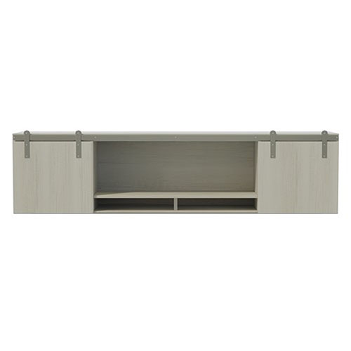 Photograph of Safco Mirella 72&quot; Wall-Mounted Hutch with Sliding Wood Doors - (3 Colors Available)