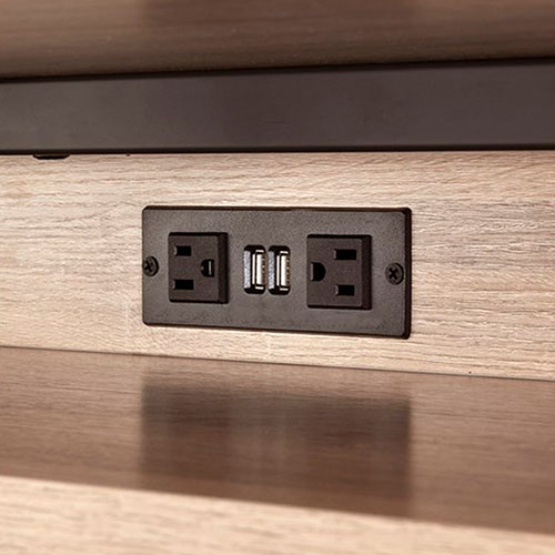 Photograph of Safco Power Module with 2 Power and 2 USB Outlets, 1 Daisy Chain - MRPM3BLK