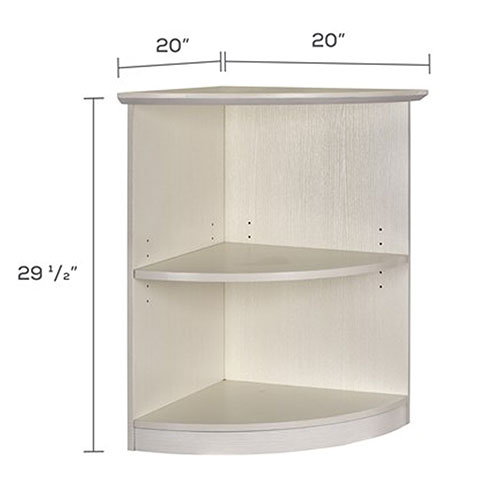 Safco Medina 2-Shelf Quarter Round Bookcase - (5 Colors Available)