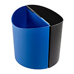 Safco Desk-Side Recycling Receptacle-LG, Black, Blue - 9928BB ET11826