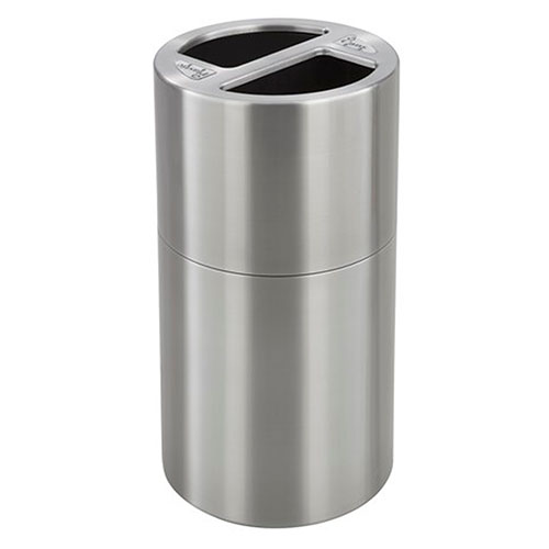  Safco Dual Recycling Receptacle, Stainless Steel - 9931SS