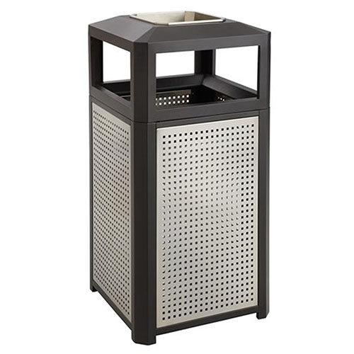  Safco Evos Series Steel w/ Ash - 15 Gal, Black - 9933BL