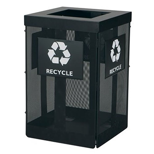  Safco Onyx Waste Receptacle - Black - 9936BL