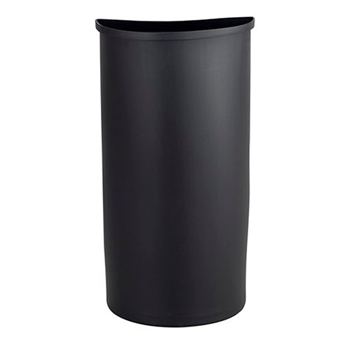 Photograph of Safco Half Round Receptacle - 12.5 Gal, Black - 9940BL