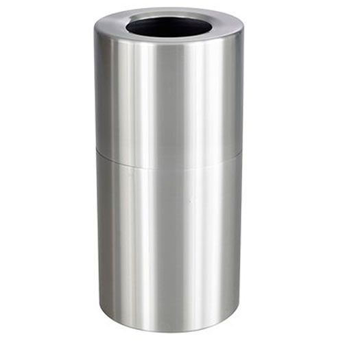  Safco Single Recycling Receptacle, 27 Gallon, Stainless Steel - 9942SS
