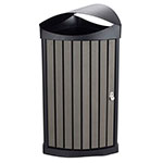 Safco Nook Indoor/Outdoor Waste Receptacle, Charcoal - 9969CH ET11840