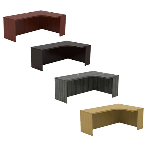  Safco Aberdeen Series Extended Corner Table, Right - (4 Colors Available)