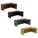 Safco Aberdeen Series Extended Corner Table, Right - (4 Colors Available) ET11848