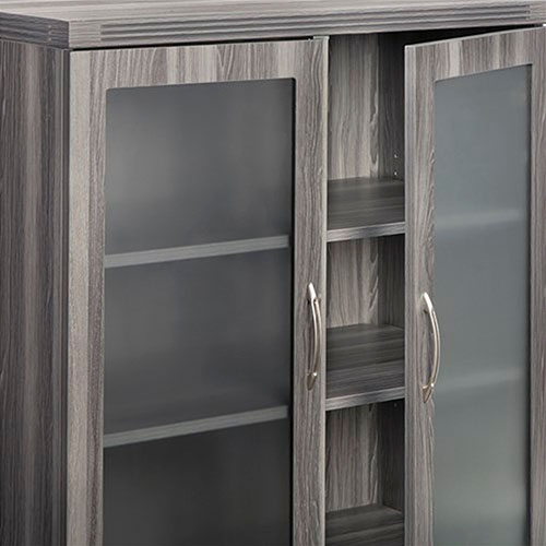 Photograph of the Safco Aberdeen Series Glass Display Cabinet - (4 Colors Available)