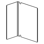 Safco CSII Interior Leg Panel, 11 1/2"W x 11 1/2"D x 27 1/4"H - CL15 ET11876