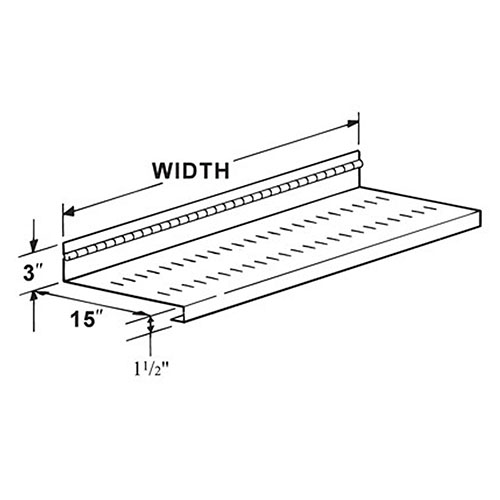  Safco 34&quot;W x 15&quot;D Adjustable Master Shelf - AS36F