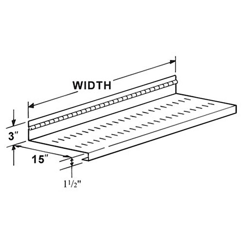  Safco 40"W x 15"D Adjustable Master Shelf - AS42F