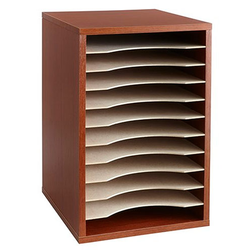 Photograph of Safco Vertical Desk Top Sorter, 11 Compartment - (3 Colors Available)