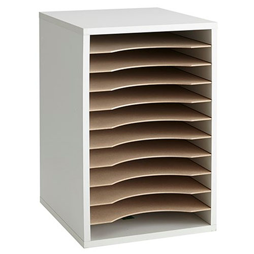Photograph of Safco Vertical Desk Top Sorter, 11 Compartment - (3 Colors Available)