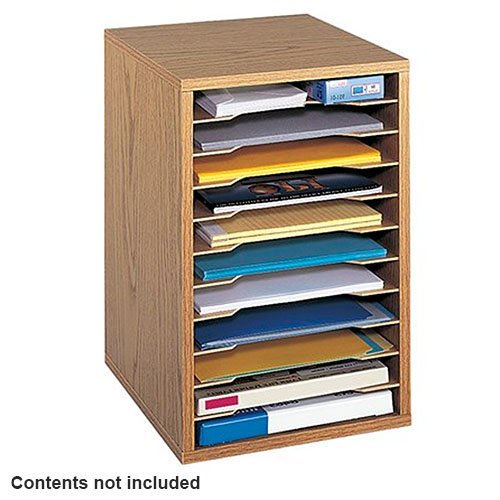 Photograph of Safco Vertical Desk Top Sorter, 11 Compartment - (3 Colors Available)