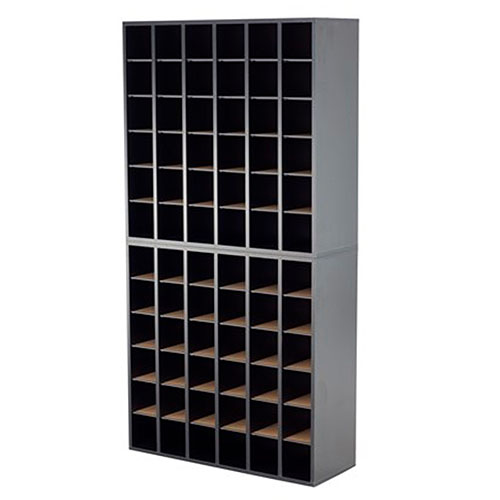 Photograph of Safco Wood 36 Compartment Mail Sorter, Black - 7766BL