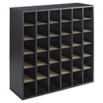 Safco Wood 36 Compartment Mail Sorter, Black - 7766BL ET11908