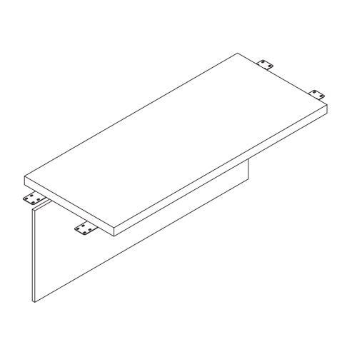  Safco Mirella Bridge &amp; Mod Panel for U-Shaped Configuration Desk - (4 Colors Available)