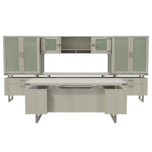 Photograph of Safco Mirella HUTCH BASE SUPPORTS for Typical 9 - MRHTHSSLV
