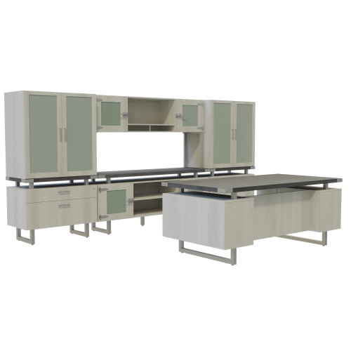 Photograph of Safco Mirella HUTCH BASE SUPPORTS for Typical 9 - MRHTHSSLV
