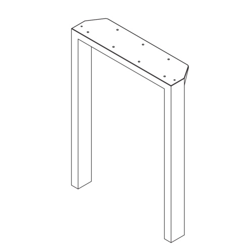  Safco Mirella HUTCH BASE SUPPORTS for Typical 9 - MRHTHSSLV
