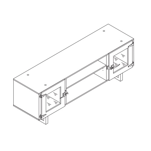  Safco Mirella LOW WALL CAB CASE GLS - (3 Colors Available)