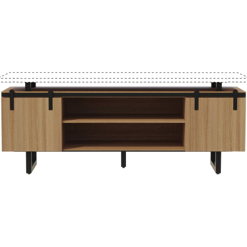 Photograph of Safco Mirella LOW WALL CAB CASE WOOD - (3 Colors Available)