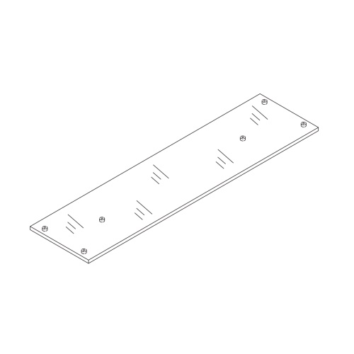Safco Mirella RECPT.GLASS TOP for MRRD78 - (2 Colors Available)