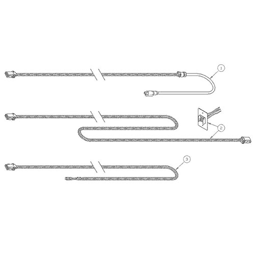  Safco 72" Infeed Hardwire with Black Wrap, Limit 20 Tables Linked - ECH