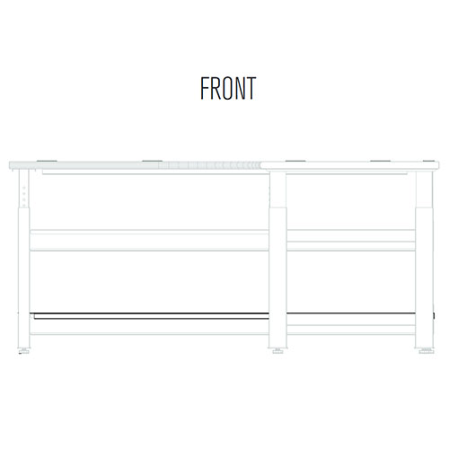 Photograph of Safco 48&quot;W x 12&quot;D TechWorks Partial Corner Base Shelf - 738C