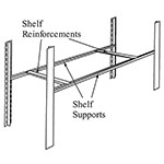 Safco Shelf Support, 11GA - (3 Options Available) ET12105