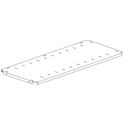 Photograph of Safco 36"W x 12"D Slotted Shelf 18GA - EF3612S18GA