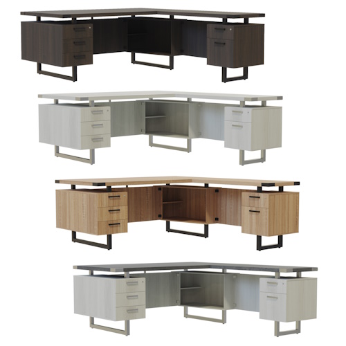 Safco Mirella L-Shaped Configuration Desk, BBB/BF