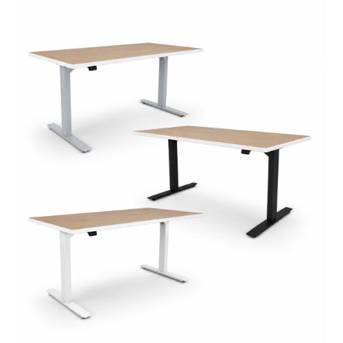  Safco ML-Series 30" x 60" 2-Stage Height Adjustable Table with 2-Leg Base - (3 Options Available)