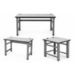 Safco TechWorks™ 24" Adjustable Straight Bench with HPL Surface - (3 Options Available) ET22363